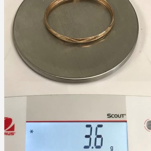 10K Vintage 7mm Diamond-Cut Flexible Bangle - Picture 7 of 7